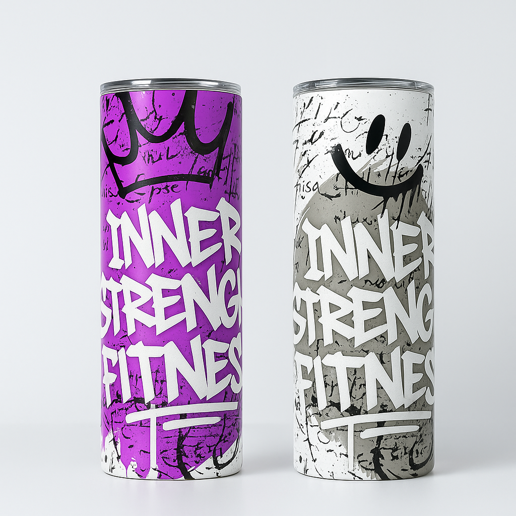 20 oz Pink & Grey Tumbler